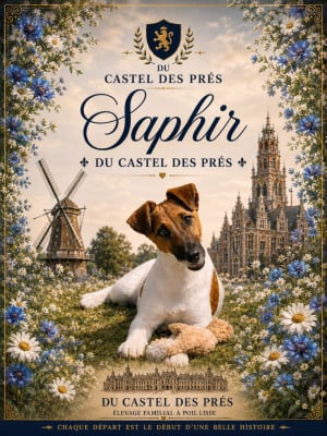 Étalon Fox Terrier Poil lisse - Saphir L élégance du Fox-Terrier Du castel des pres