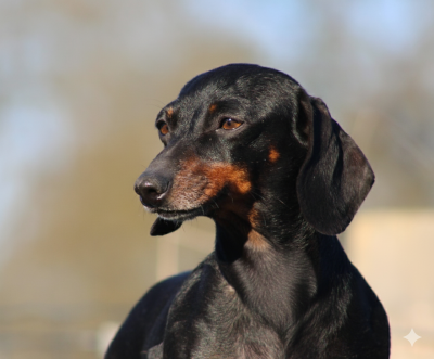 Étalon Teckel poil ras - Sirène de l'air salin