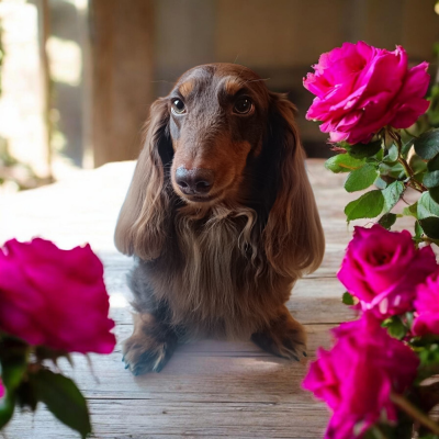 Étalon Teckel poil long - Littl Fut Uniko nel suo genere}