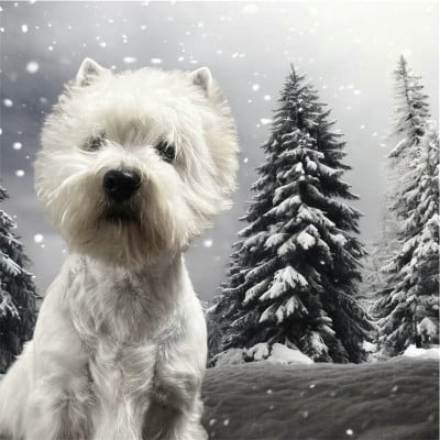 Étalon West Highland White Terrier - Aston martin de Biguinine
