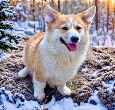 Étalon Welsh Corgi Pembroke - Berry bouguet ara millenium