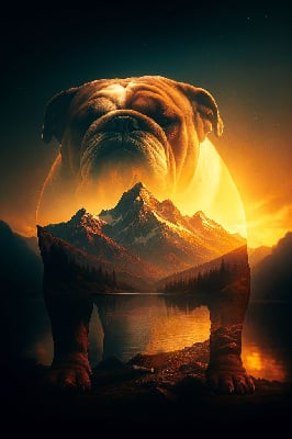 Étalon Bulldog Anglais - Rosé pamplemousse cuvée mmxx De la Cour des Molosses