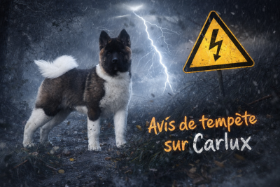 Étalon Akita americain - Avis de Tempête du Lac Brûlé