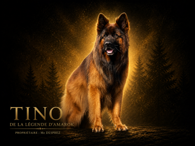 Étalon Berger Allemand Poil Long - CH. TINO De La Légende D'Amarok}