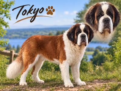 Étalon Chien du Saint-Bernard - Tokyo du mas de Jalnot