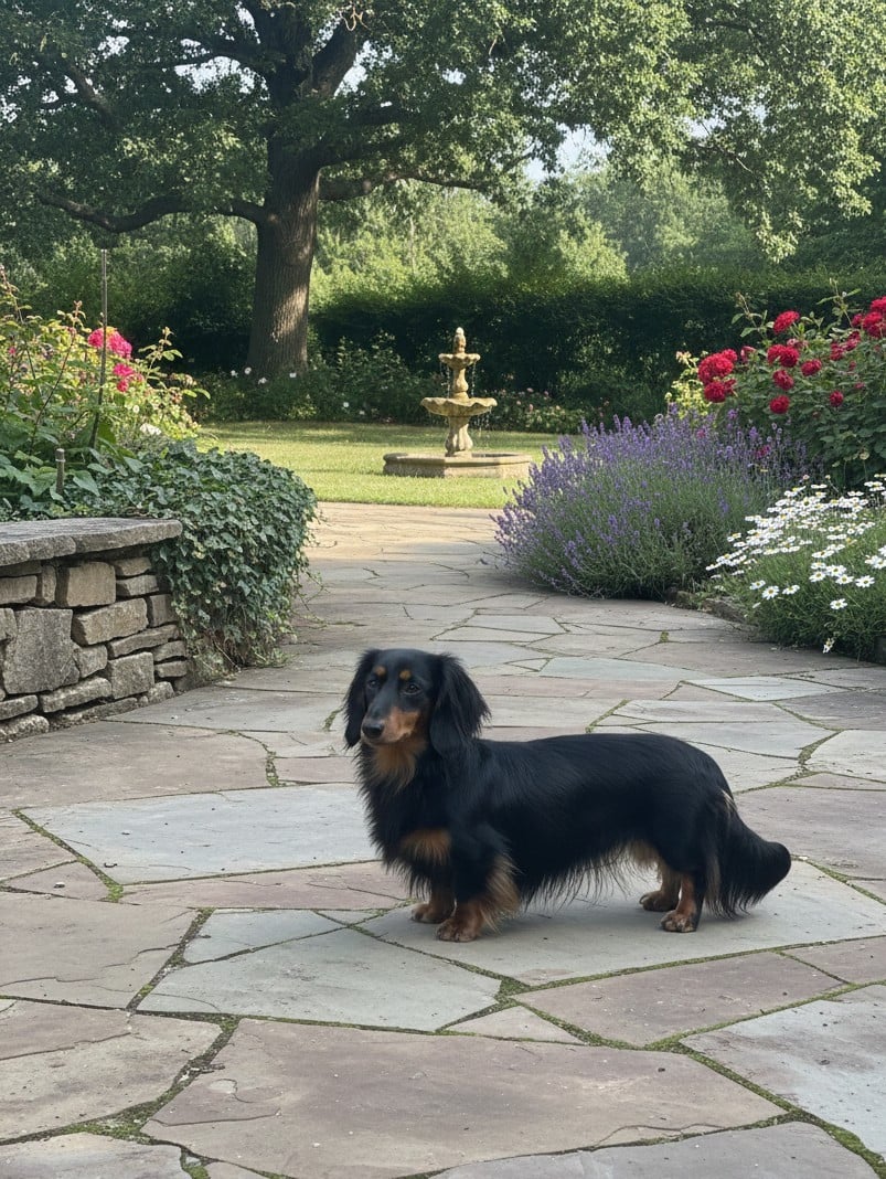 Les Teckel poil long de l'affixe   du domaine de janasse