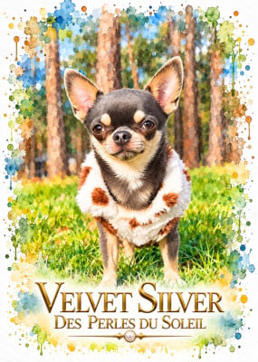 Étalon Chihuahua - Velvet Silver  Des Perles Du Soleil