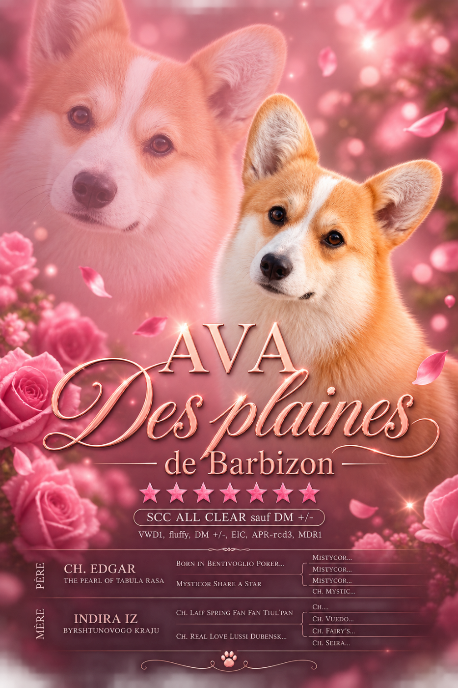 Les Welsh Corgi Pembroke de l'affixe   D'Eden's Wood