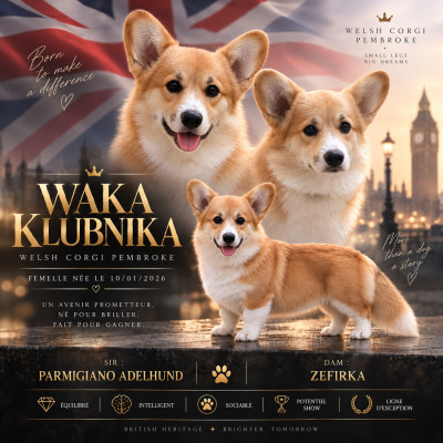 Étalon Welsh Corgi Pembroke - Waka-KLUBNIKA pushistaya garmonija