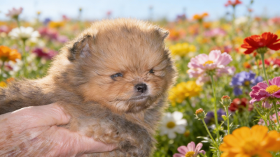 Les chiots de Spitz allemand