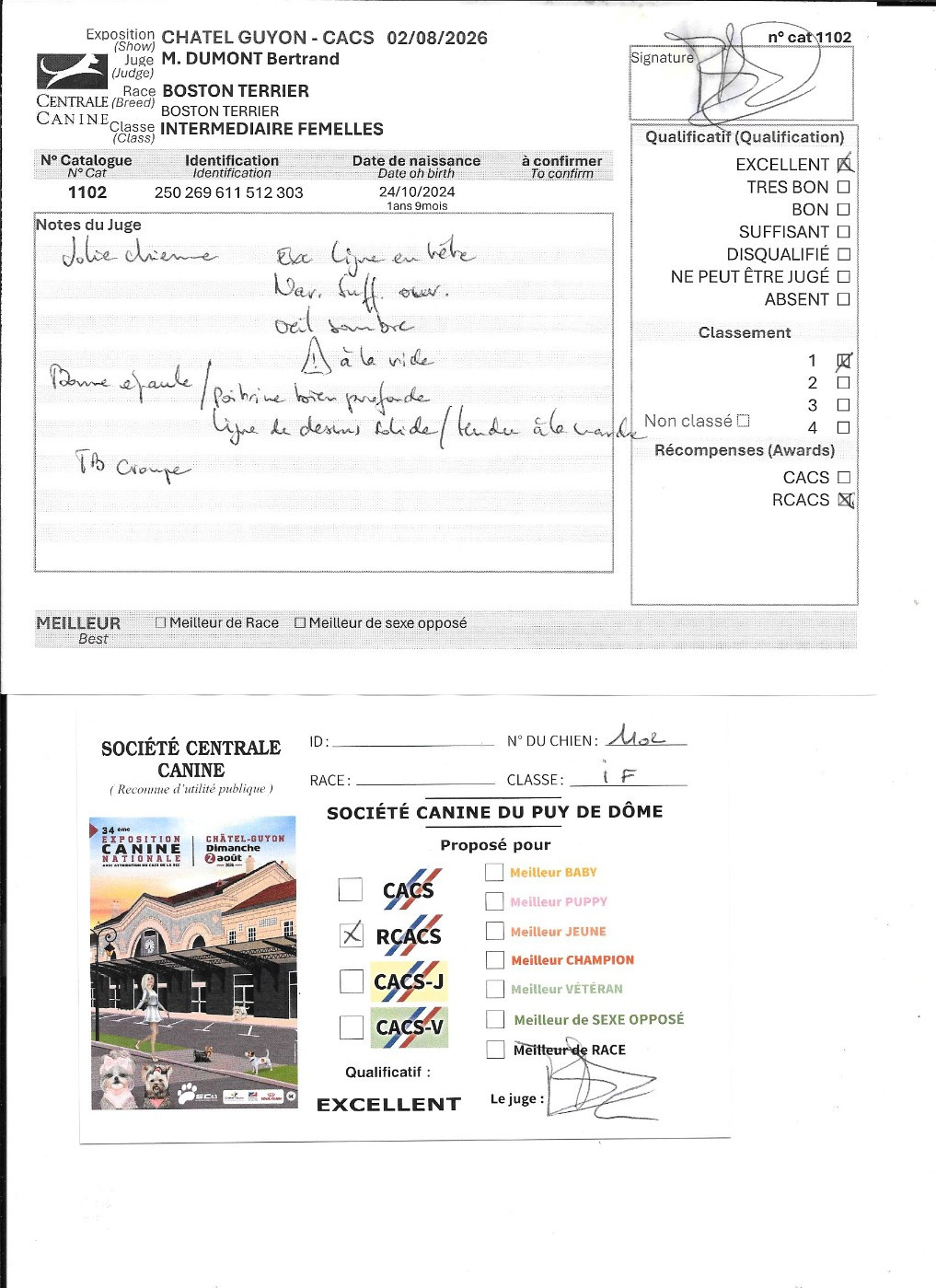 Victoire Sweeties Doggies - 1° EXC RCACS