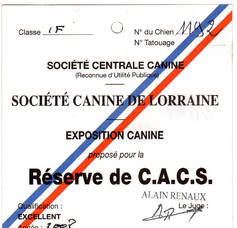 Charley unval du chemin de dolimon - 1er Excellent + R.C.A.C.S