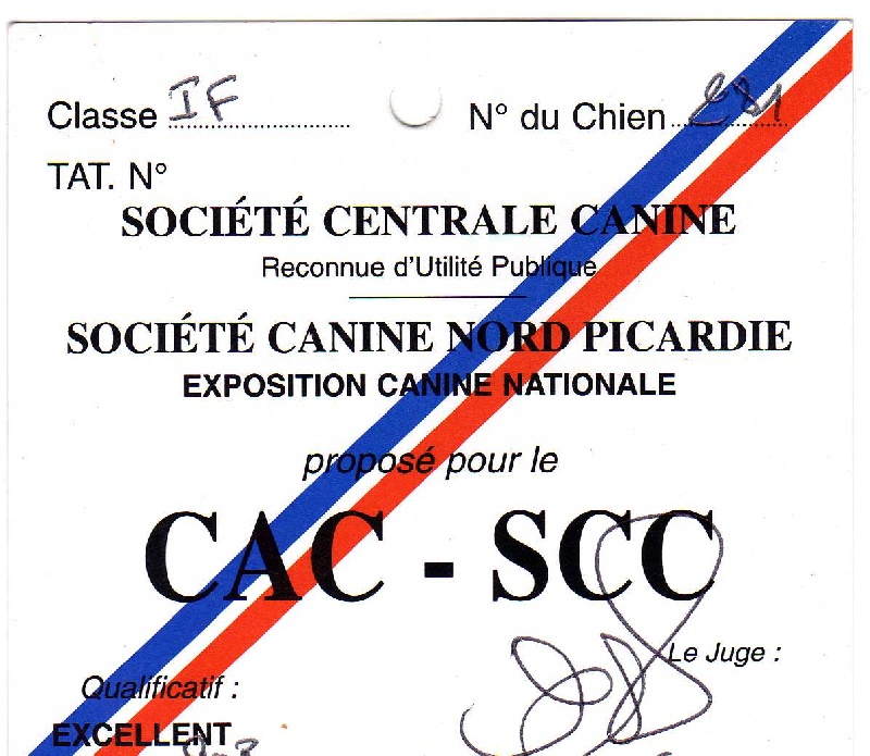 Charley unval du chemin de dolimon - 1er Excellent + C.A.C.S