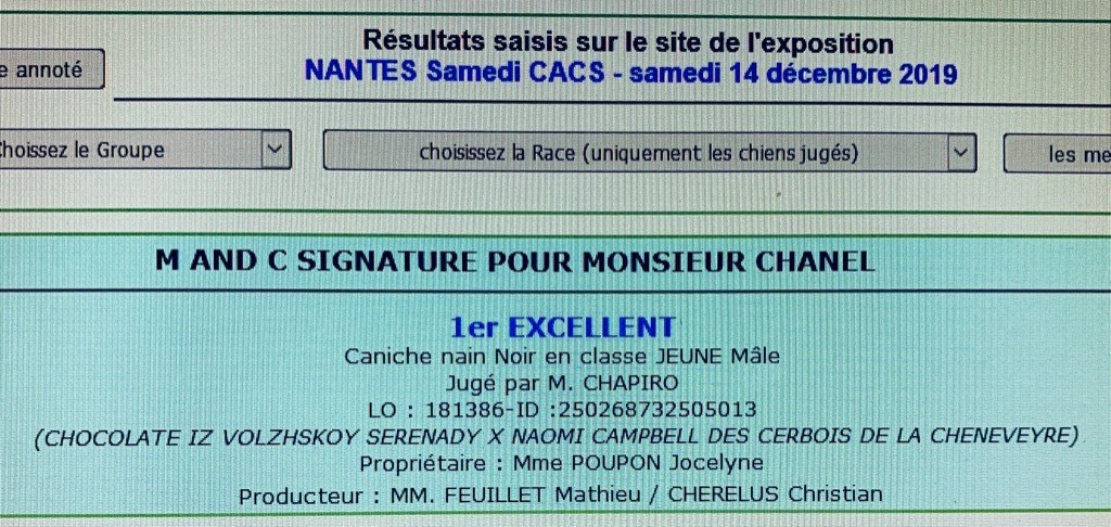 CH. M And C Signature Pour monsieur chanel