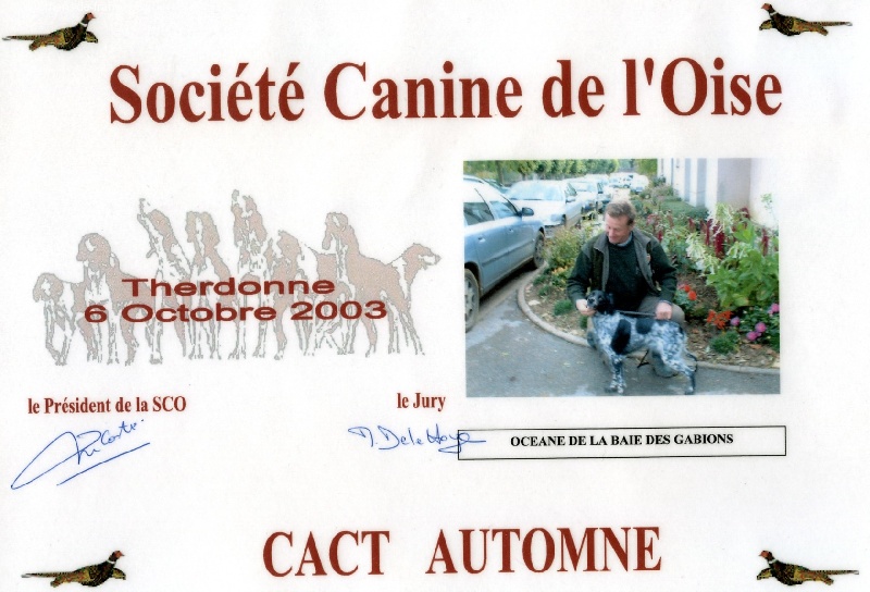 TR. CH. Oceane de la Baie des Gabions - 1er excellent CAC