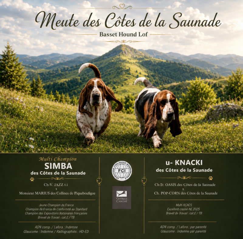 Basset Hound - des Cotes de la Saunade
