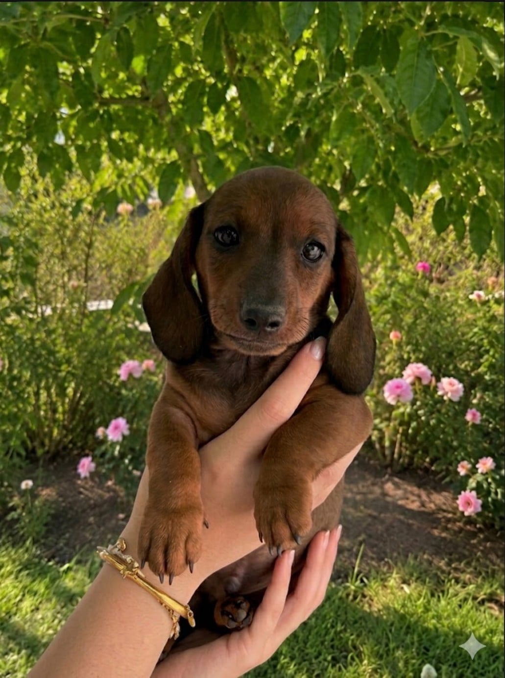 Chiot nain femelle de couleur fauve