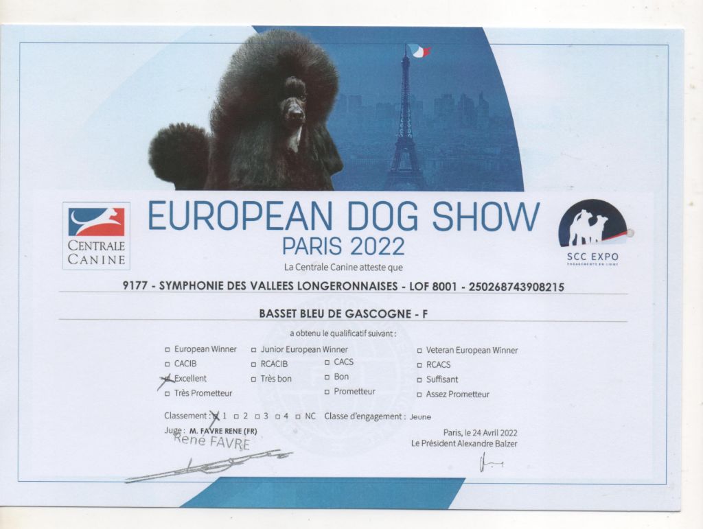 Symphonie des vallées longeronnaises - 1er excellent