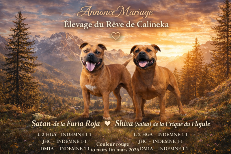 Staffordshire Bull Terrier - Du Rêve De Calineka
