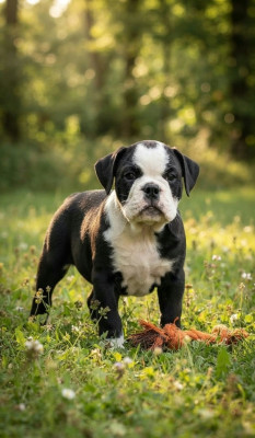Les chiots de Bulldog continental