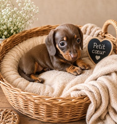 Les chiots de Teckel poil ras