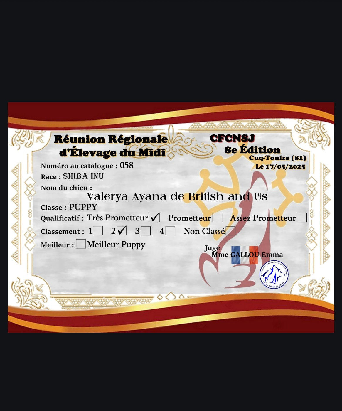 Valerya Ayana de British and Us - 2ème très prometteur