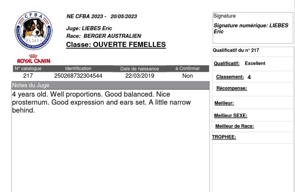 Praline Des Chemins de Saint François - 4eme Exc/72 Podium