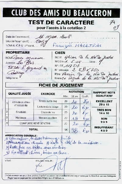 CH. Alixor De la noé du jardin - 1 ER EXC COM COTATION 2
