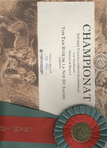 CH. Tam tam blue De la noé du jardin - CAC Cl. TRAVAIL