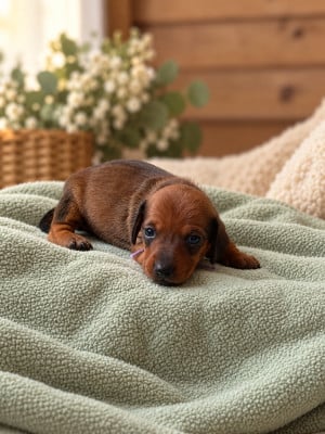 Les chiots de Teckel poil ras