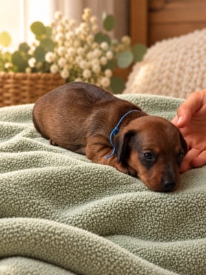Les chiots de Teckel poil ras