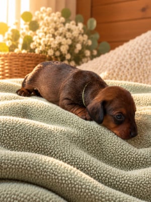 Les chiots de Teckel poil ras