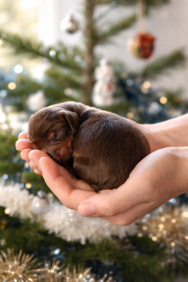 Les chiots de Teckel poil long
