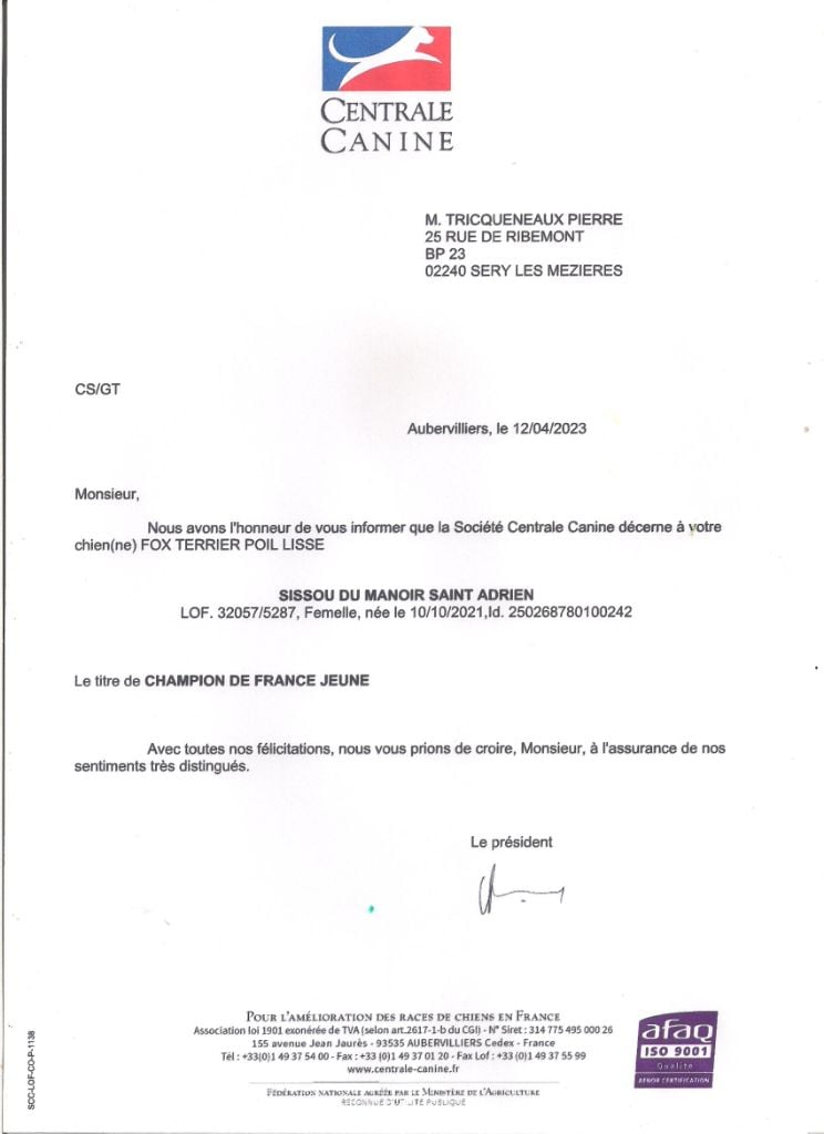 Publication : du Manoir Saint Adrien