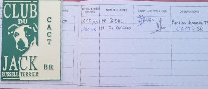 CH. Sissou du Manoir Saint Adrien - CACT BR 190/200 points