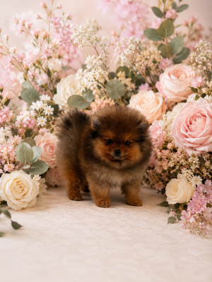 Les chiots de Spitz allemand