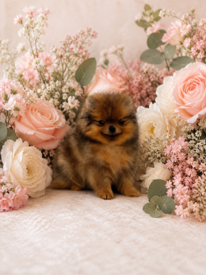 Les chiots de Spitz allemand
