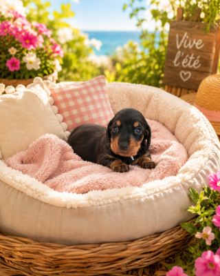 Les chiots de Teckel poil ras
