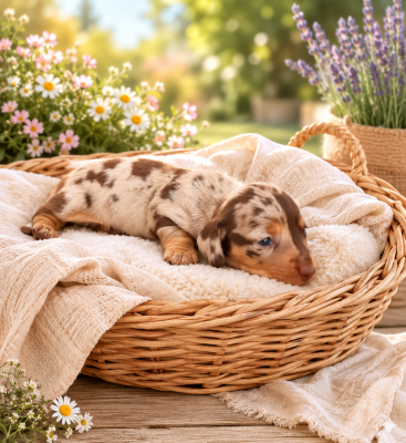 Les chiots de Teckel poil ras