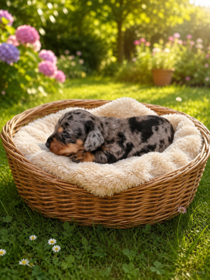 Les chiots de Teckel poil ras