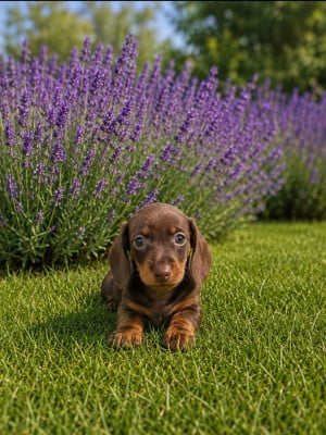 Les chiots de Teckel poil ras