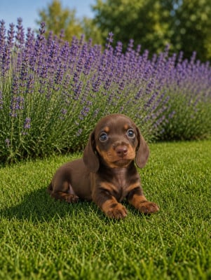 Les chiots de Teckel poil ras