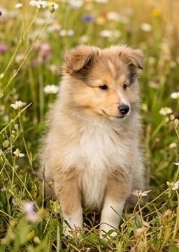 Les chiots de Shetland Sheepdog