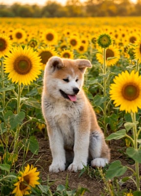 Les chiots de Akita