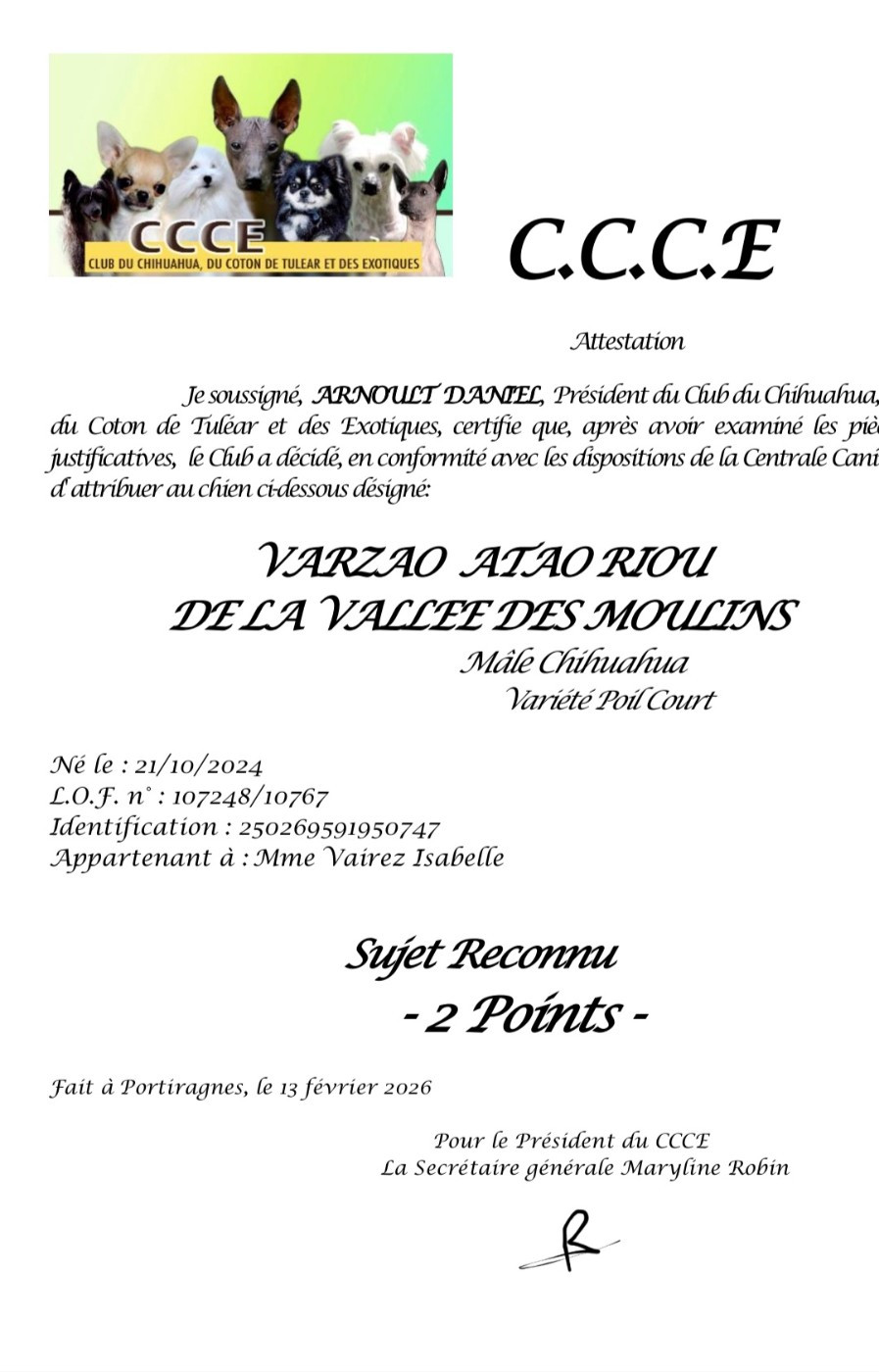 CH. Varzao atao Riou De La Vallée Des Moulins