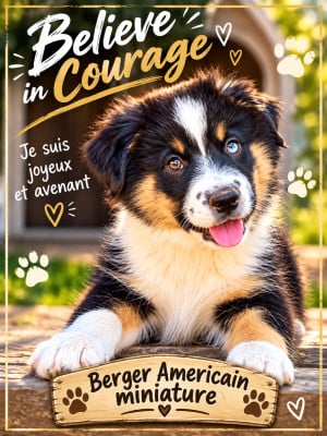 Les chiots de Berger Américain Miniature 