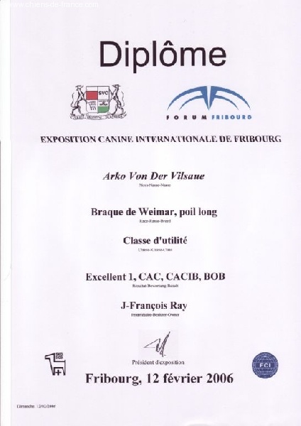 TR. CH. Arko Von der Vilsaue - Excellent 1, CAC, CACIB, Meilleur de sa Race
