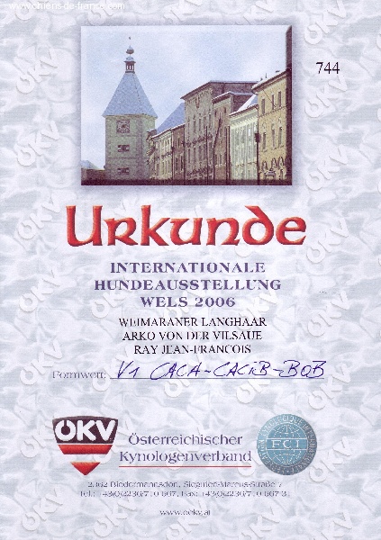 TR. CH. Arko Von der Vilsaue - Exc 1, CAC-Autrichien, CACIB, Meilleur de sa Race