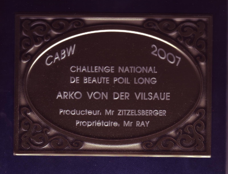 TR. CH. Arko Von der Vilsaue - Challenge National de Beauté 2007 Poil Long