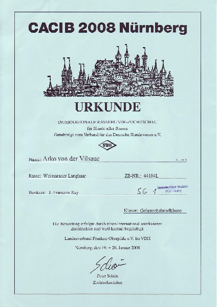 TR. CH. Arko Von der Vilsaue - Très Bon 1